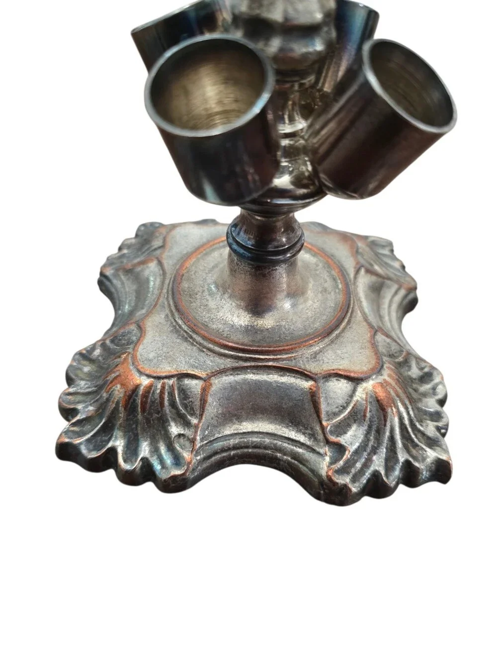 Vintage Silver Plated Lipstick Holder Candelabra